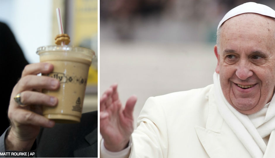 Official milkshake | Matt Rourke, AP. Pope Francis, Shutterstock.com