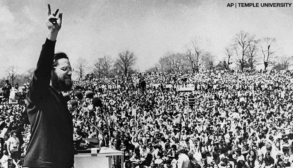 Ira Einhorn at the April 1970 celebration of EarthDay in Philadelphia.