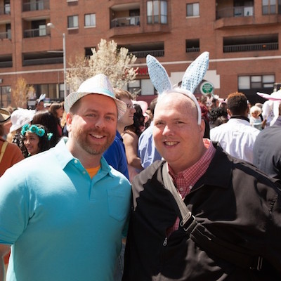 Kory Aversa and HughE Dillon at last year's Easter Promenade. | Photo by South Street Headhouse District