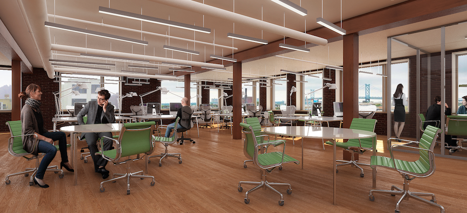 Rendering of the office space