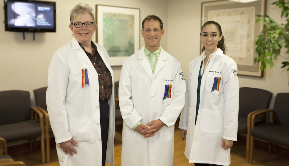 Dr. Sharon Butterworth, Dr. David Jaspen and physicians assistant Michele Style at the clinic in Mt. Airy.