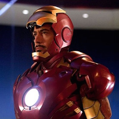 Robert Downey Jr. as Iron Man. 
