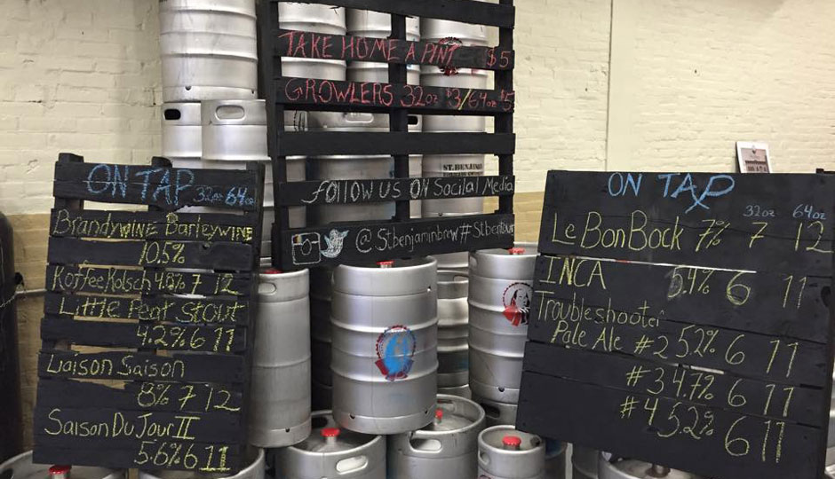 On tap this Saturday at Saint Benjamin's. Get a growler to go.