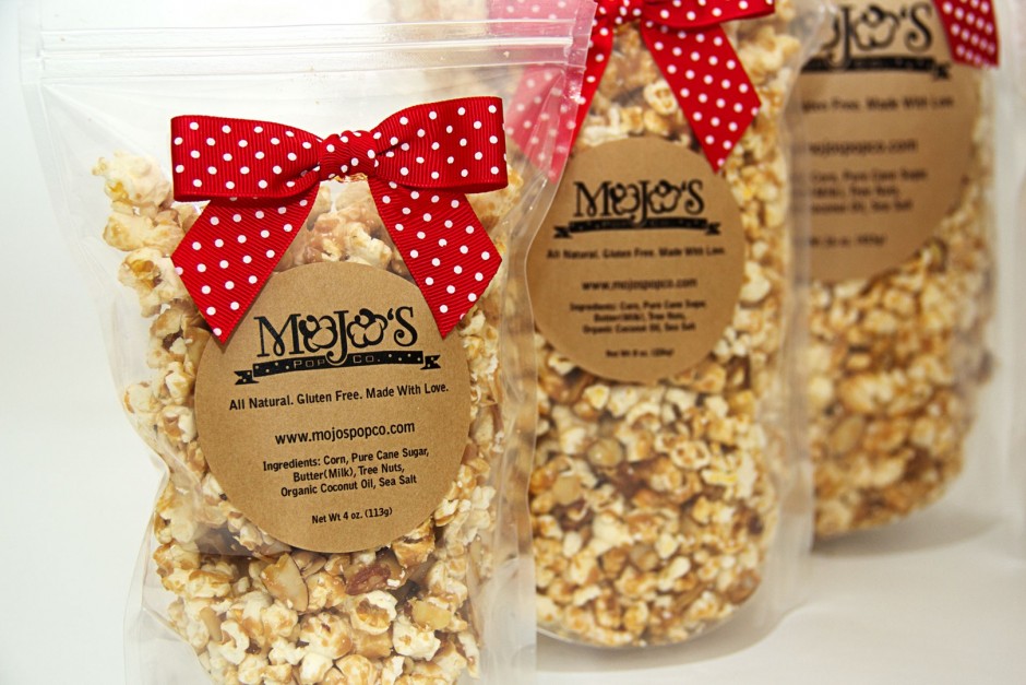 Popcorn looks even better with a bow.