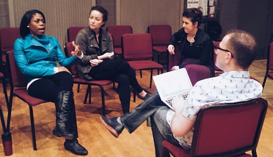 From left: Chrystal Williams, Rachel Sterrenberg, Angela Mortellaro, and the author.