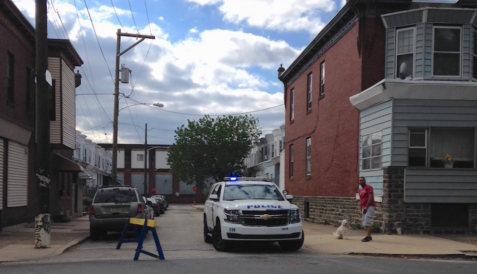 Buckius Street, which turned into a hub of helpful activity after the trains derailed, is blocked off now. | Photo by Liz Spikol