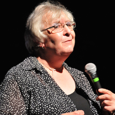 Transgender comedian Julia Scotti headlines an evening of LGBT comedians on Saturday. 