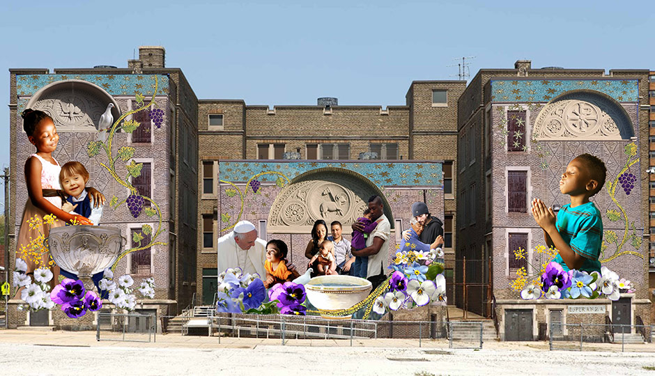 The Pope Mural in Philadelphia