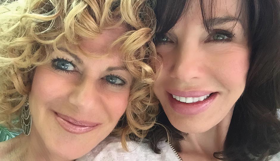 Sharon Pinkenson with bestie Donna Livingston at the Beverly Hills Hotel, March 29, 2015. 