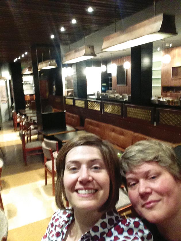 Restaurateurs Valerie Safran and Marcie Turney at their new restaurant, Bud & Marilyn’s, May 4, 2015.
