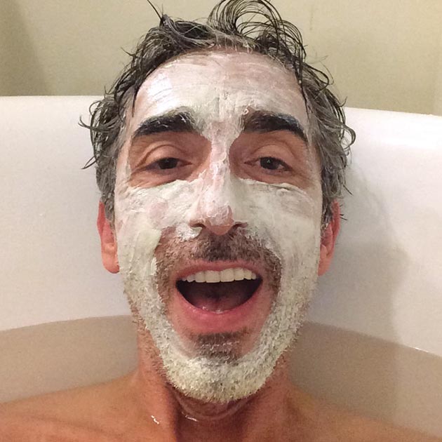 Duross & Langel co-owner Steve Duross in his bathtub, April 22, 2015.