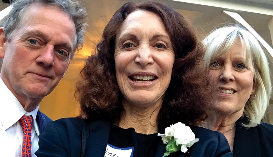 Mural Arts Program’s Jane Golden (center) with Michael and Hilda Bacon.