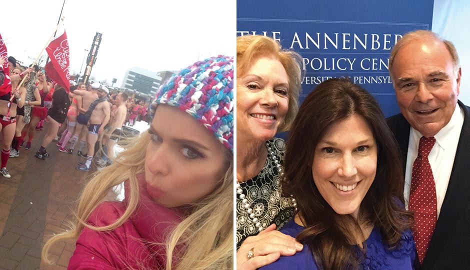 Left: Maria Papadakis, media personality. Right: Beka Rendell of Styled Creative with Ed and Marjorie Rendell.