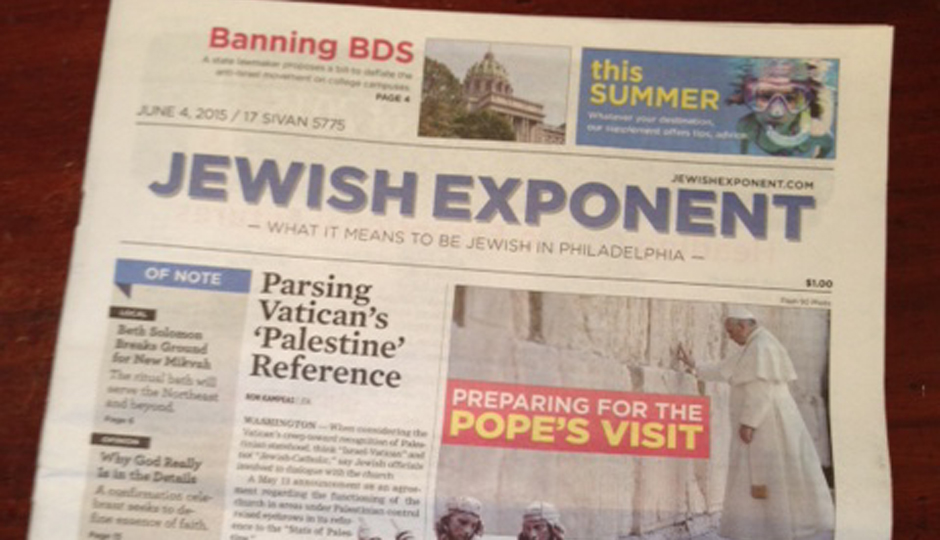 No, the Jewish Exponent is not dead.