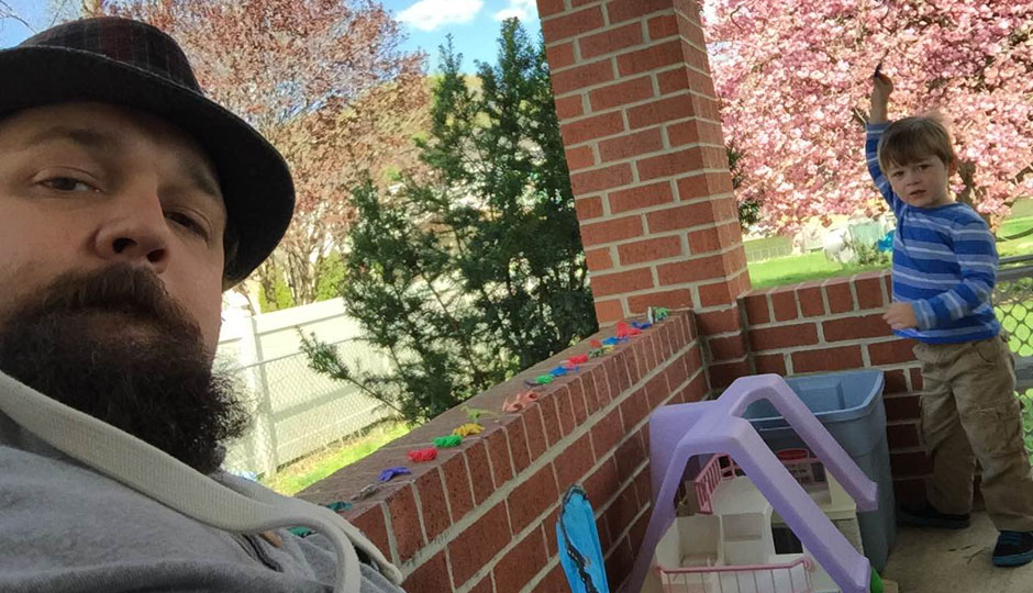 Jose Pistola's Casey Parker relaxing at home.