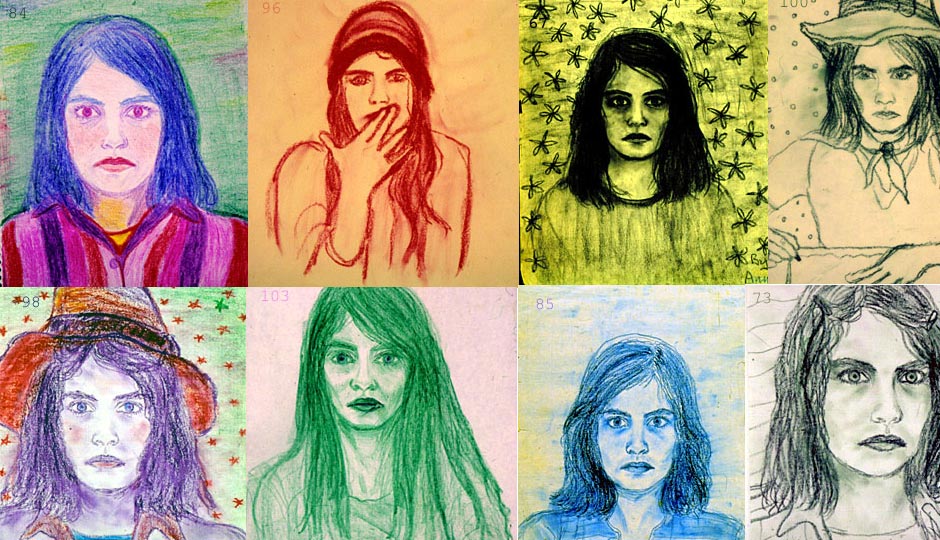 Self portraits of Anna Jennings via Anna Jennings.