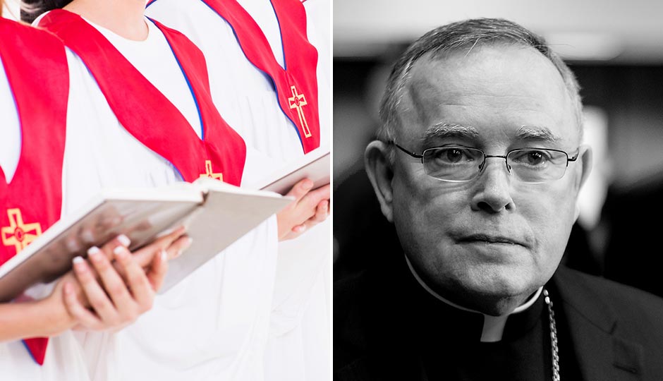 Choir photo | Shutterstock.com. Archbishop Charles Chaput | Jeff Fusco 