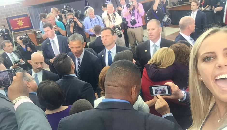 Collingswood’s Julia Cappelli, aka “Obama Selfie Girl.”