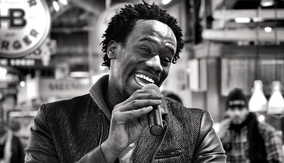Anthony Riley at the Reading Terminal Market in February, one day after leaving rehab. Photograph by Robby Parsons