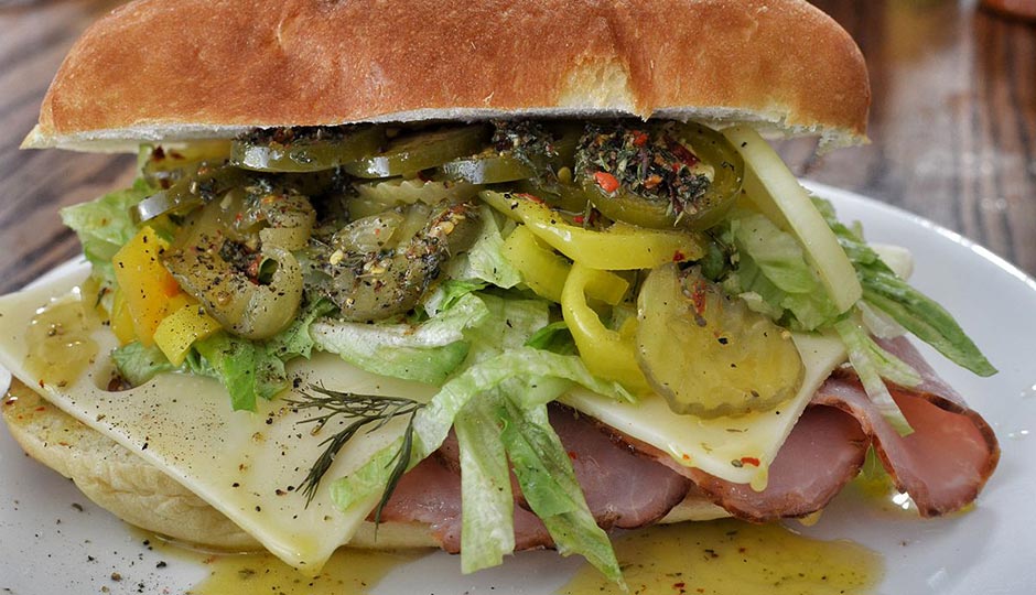 "Ham and Swiss hoagie (17693587514)" by jeffreyw - Mmm... ham and Swiss hoagie. Licensed under CC BY 2.0 via Wikimedia Commons.