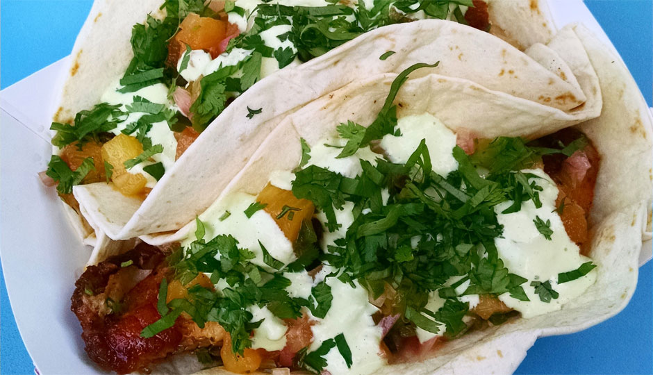 Fish tacos at Honest Tom's