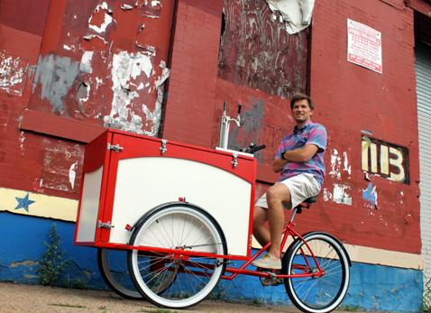 HubBub co-owner Drew Crockett with newest addition to HubBub Fleet| Photo courtesy: HubBub Coffee