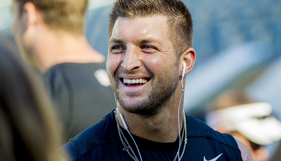 Tim Tebow while on the Eagles