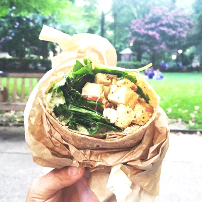 Curry Tofu Wrap from HipCityVeg | Photo via Facebook