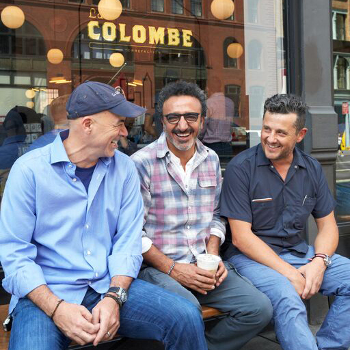 Todd Carmichael, Hamdi Ulukaya and J.P. Iberti | Photo via La Colombe