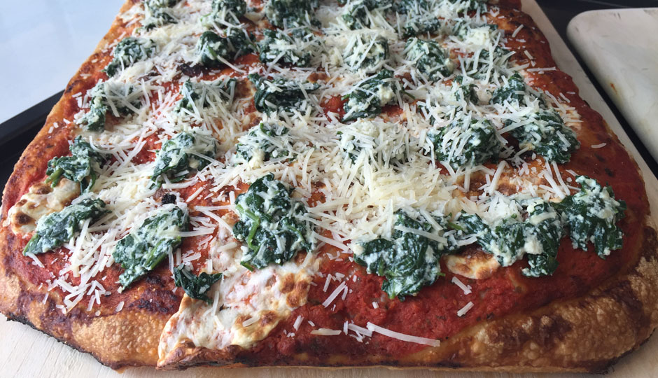 Pizzeria Vetri's Fall Spinach Taglio | Photo by Arthur Etchells