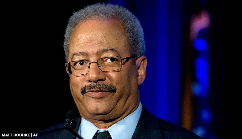 Rep. Chaka Fattah, D-Pa., speaks during a My Brother's Keeper town hall at the School of the Future in Philadelphia on May 7, 2015.
