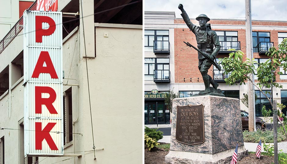 Left: Shutterstock. Right: John Paulding’s Over the Top; photograph by Claudia Gavin