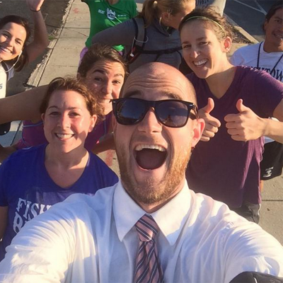 Run215's Jon Lyons and co. at last year's #RuntoWorkPHL.