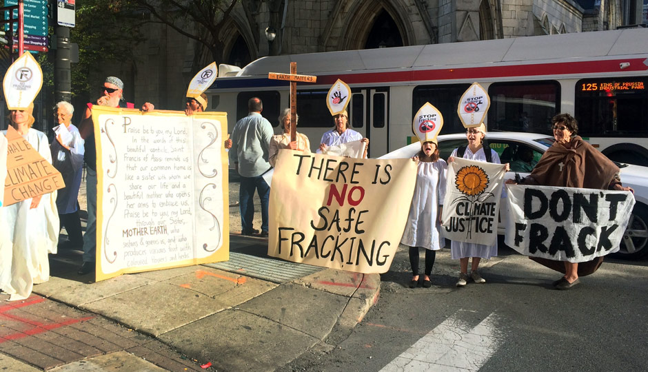 Anti-fracking protesters