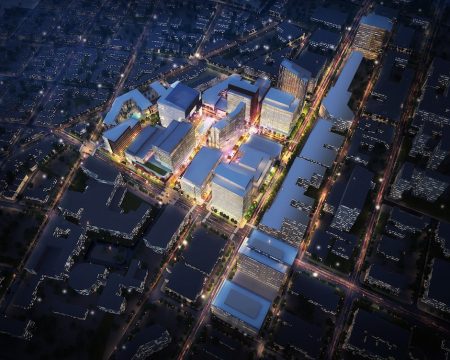 uCity Square - aerial of 38th and Market