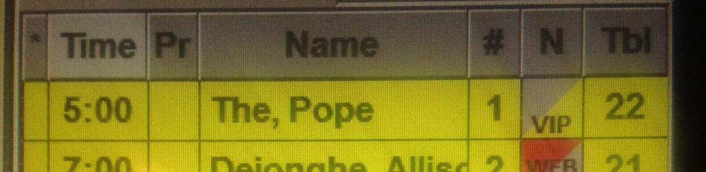 It's business as usual at V Street, though they are holding a spot for Pope Francis.