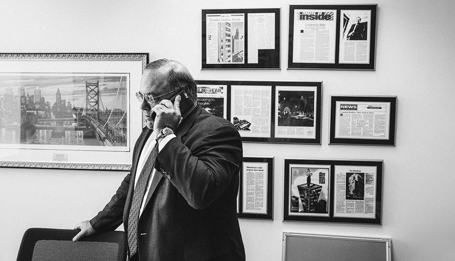 Allan Domb in his Rittenhouse Square office. Photograph by Colin Lenton