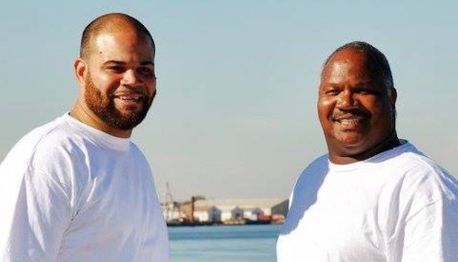 Joe Johnson Jr. and Penns Grove police officer Joe Johnson Sr. (via Facebook)
