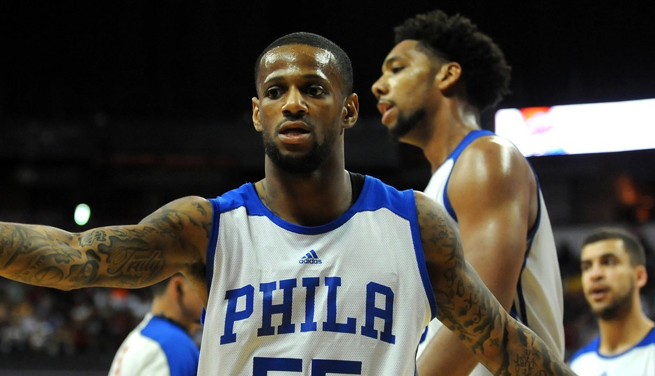 Pierre Jackson playing for the Sixers summer league team in Las Vegas. Jackson will make his Sixers preseason debut tonight | Stephen R. Sylvanie-USA TODAY Sports