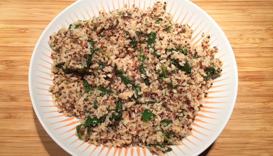 Brown Rice, Quinoa and Chia Seed Pilaf