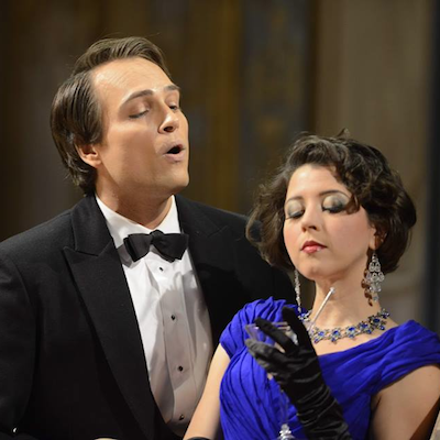 Alek Shrader and Lisette Oropesa in "La Traviata."