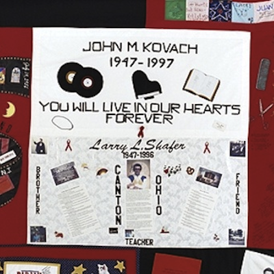 A square from the AIDS Quilt