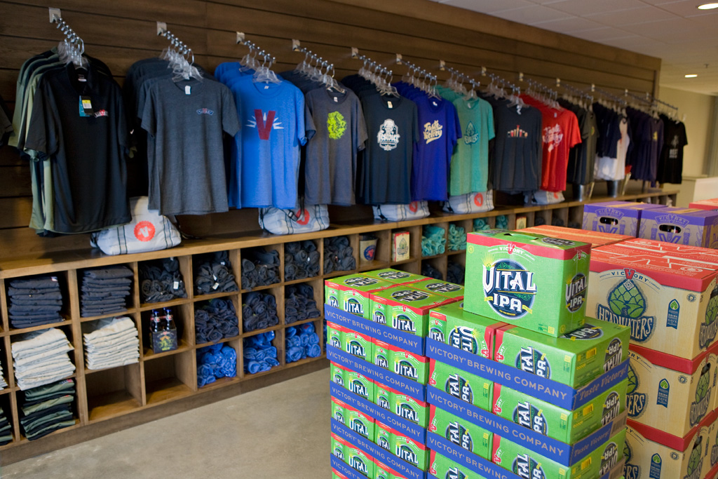 An opportunity to shop for beer and souvenirs. 