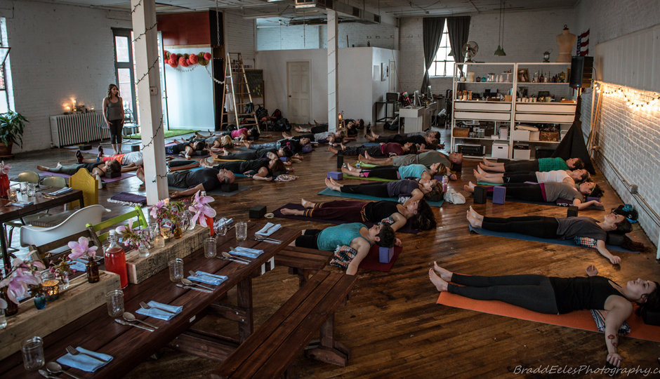 Gabrielle Sigal's last yoga-and-food class | Photo by Bradd Eeles