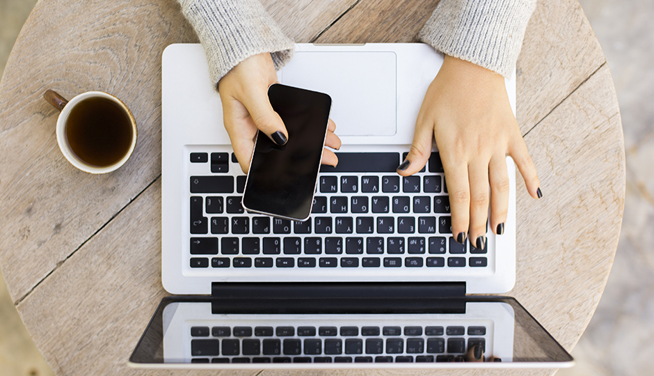 Woman on computer