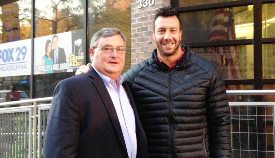 Joe Casey (left) and Connor Barwin. Photo | Septa.org.