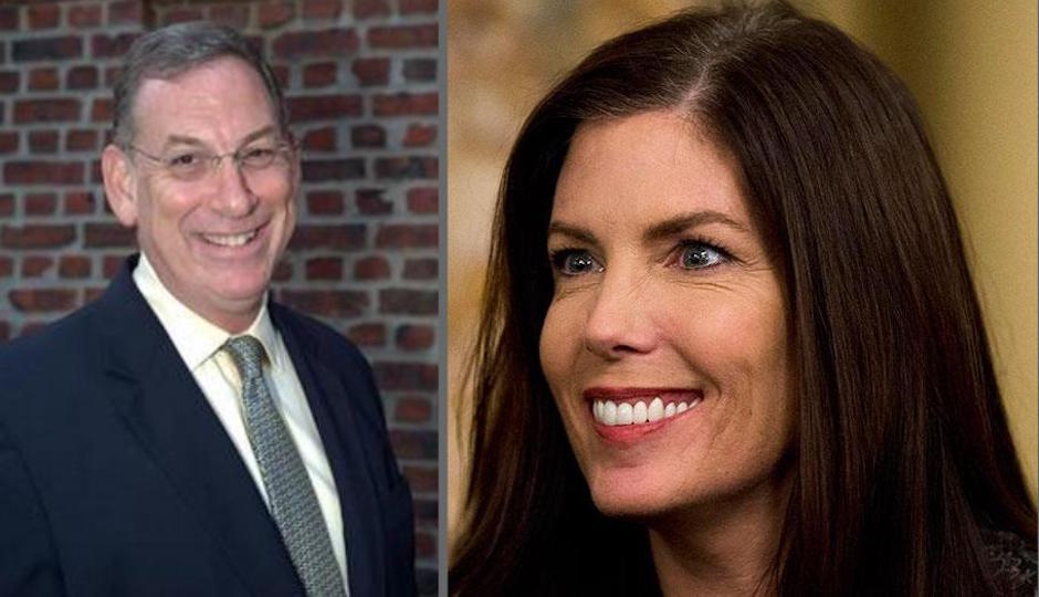 Sam Katz, left. Kathleen Kane, right. (Kane photo, AP)