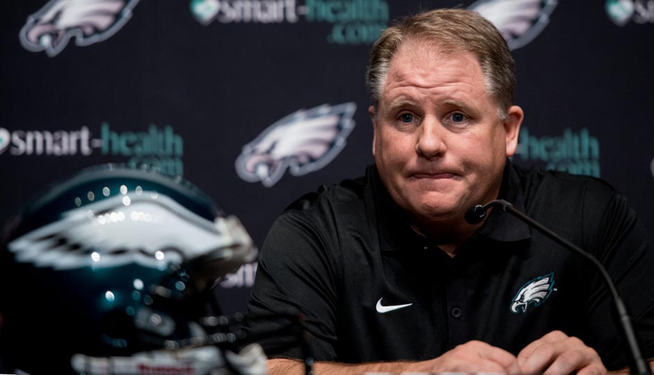 Chip Kelly at a 2013 press conference announcing his hiring as Eagles head coach. Photo | Jeff Fusco