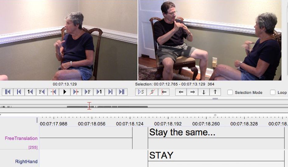 A sample of the program Fisher and Tamminga will use to annotate their interviews. Credit: University of Pennsylvania 
