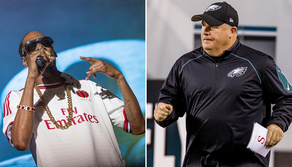 Snoop Dog, stedalle / Shutterstock.com | Chip Kelly, Jeff Fusco